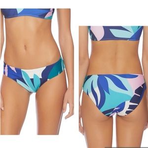 Splendid Lovina retro print hipster fit bikini bottoms, size large, NWT